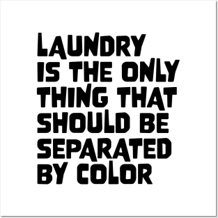 Laundry Is The Only Thing That Should Be Separated By Color Posters and Art